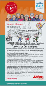 Anzeige zu Corona Zeiten - anstatt Kundgebung